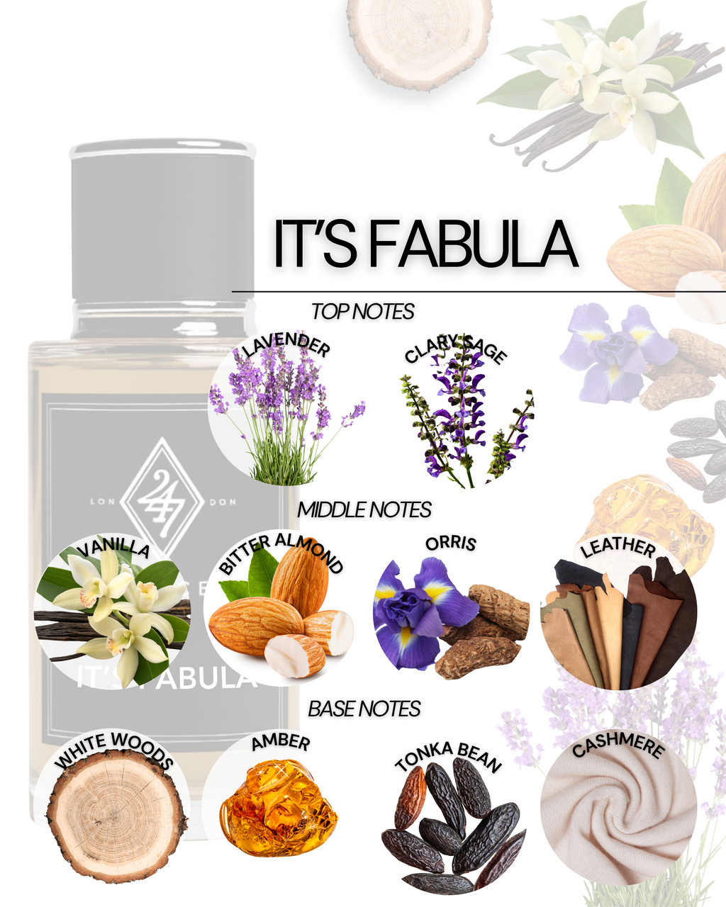 Its Fabula Eau de Parfum (50ml). A bold fragrance with lavender, almond, leather, and amber. Luxurious, long-lasting, and unforgettable.