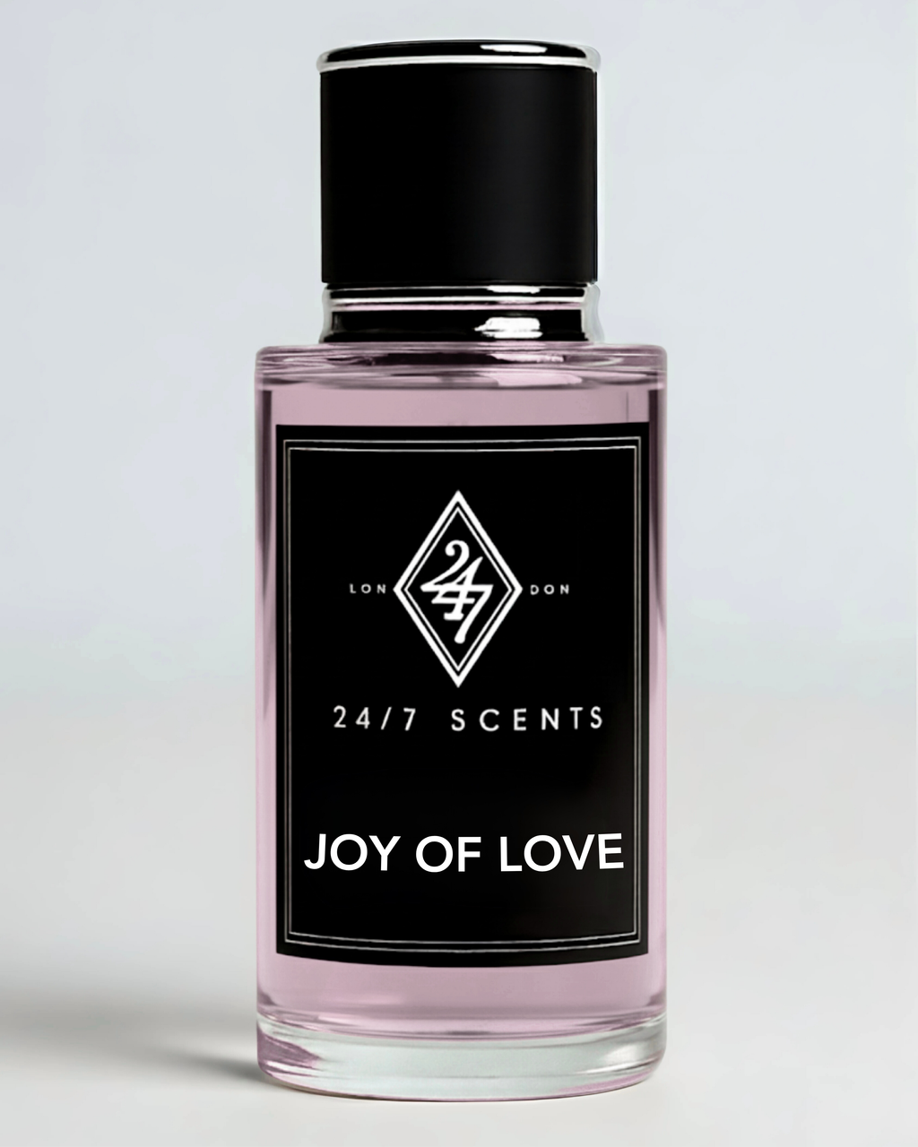 Joy of Love Eau de Parfum (50ml). A luxurious rose and oud fragrance with saffron, ambergris, and black pepper. Elegant, powerful, and long-lasting.