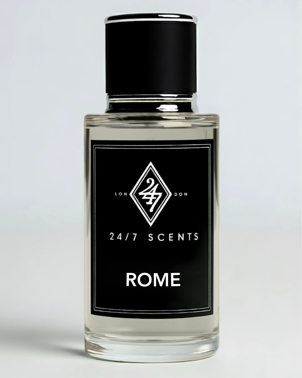 Rome Eau de Parfum 50ml – A refined unisex fragrance with vanilla top notes, lavender heart, and an earthy vetiver base. Modern, elegant & long-lasting.